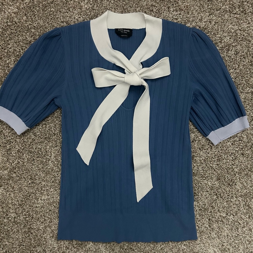 Kate Spade Colorblock Bow Neck Sweater